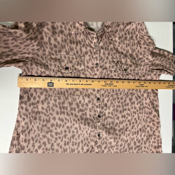 Maurices Leopard Button Down Utility Shirt Womens XL - Picture 6 of 7